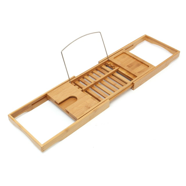 Retractable Bamboo Bathtub Shelf Bridge - Image 7