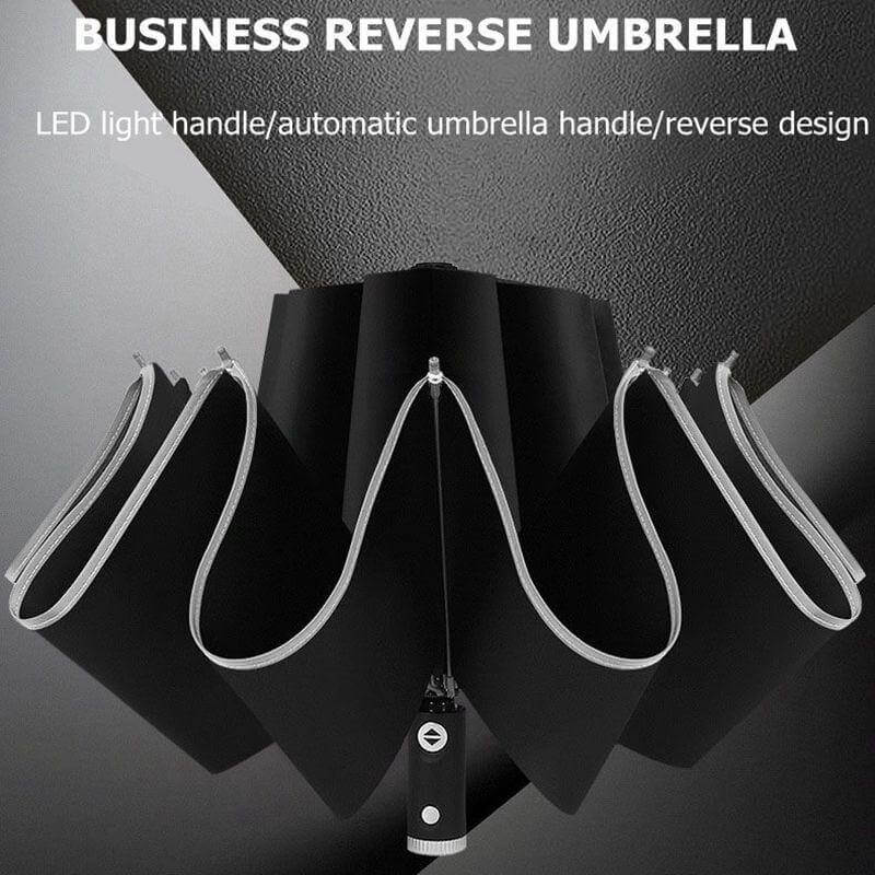 Automatic Reverse Led Light Foldable Umbrella - MaviGadget