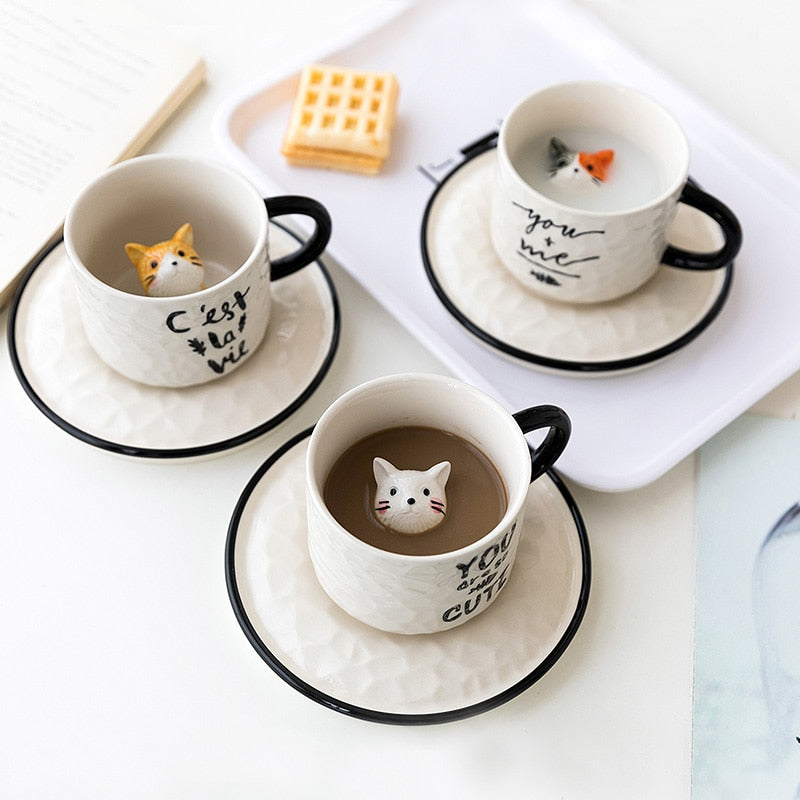 3D Cute Pet Ceramic Mug