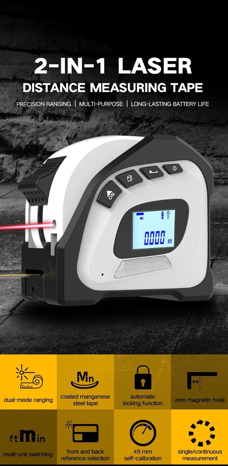 Digital Laser Rangefinder Measure Tape - Image 2