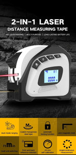 Digital Laser Rangefinder Measure Tape