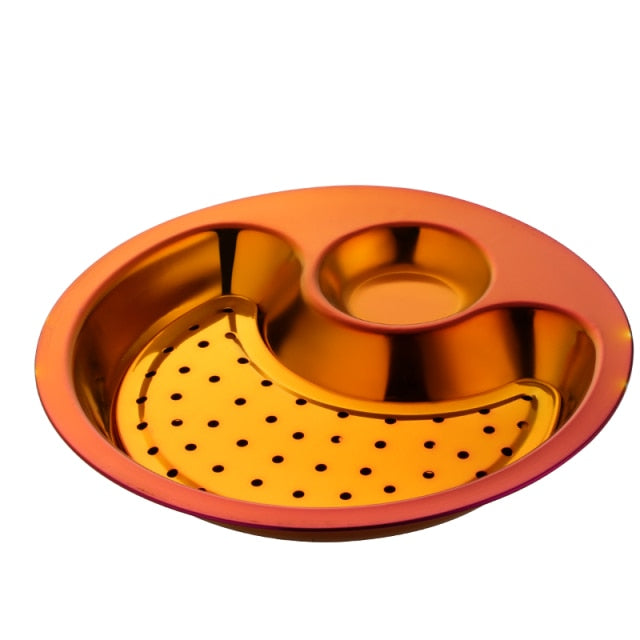 Creative Stainless Steel Double Breakfast Tray - Image 10