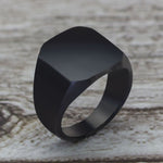 Elegant Minimal Matte Square Ring