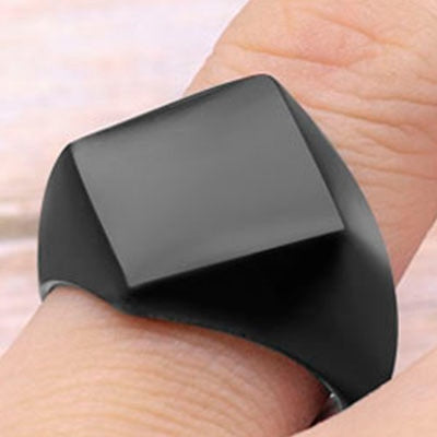 Elegant Minimal Matte Square Ring - Image 5