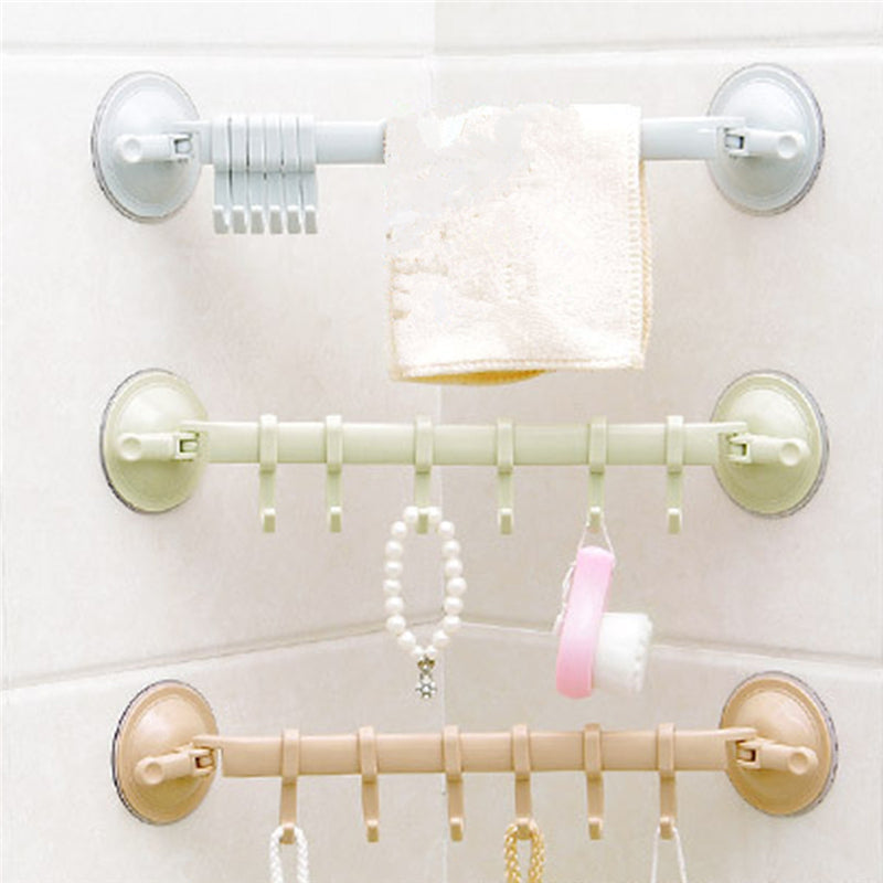 Adjustable Hook Double Suction Towel Rack - Image 6
