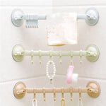 Adjustable Hook Double Suction Towel Rack