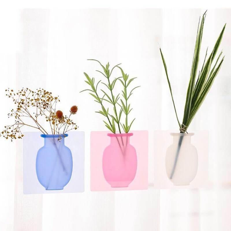 Sticky Silicone Plant Flower Vase