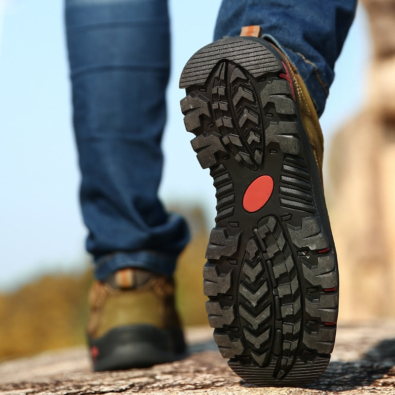 Comfortable Cowhide Leather Breathable Outdoor Hiking Shoes - Image 7