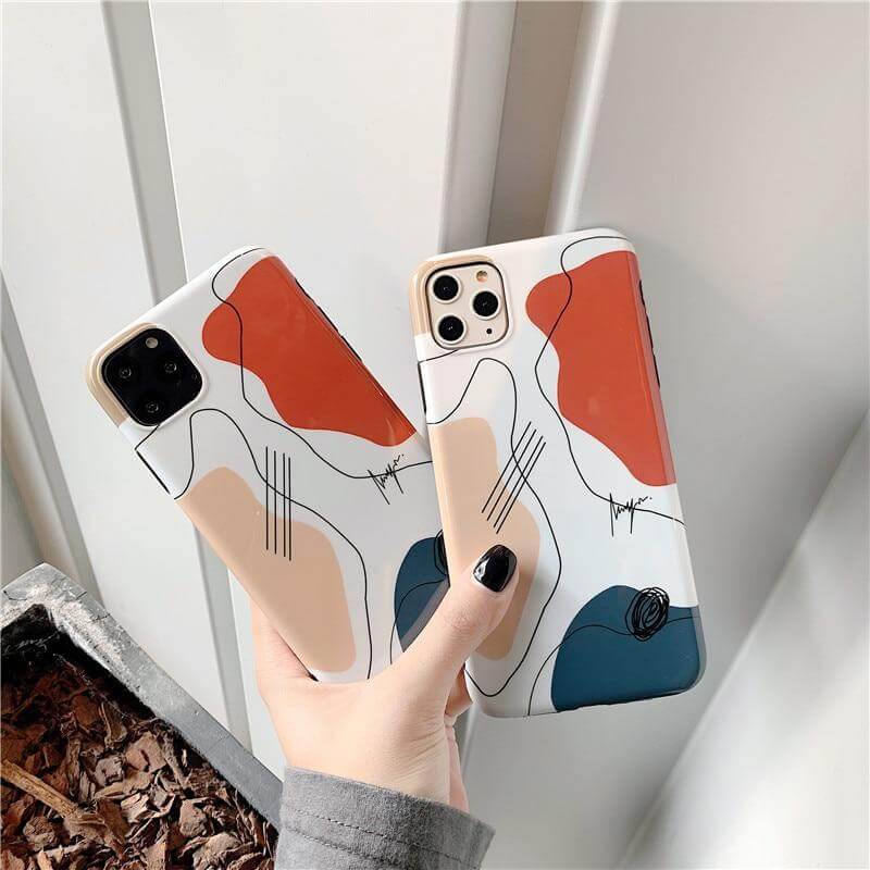Art Retro Abstract Geometry iPhone Case - Image 1