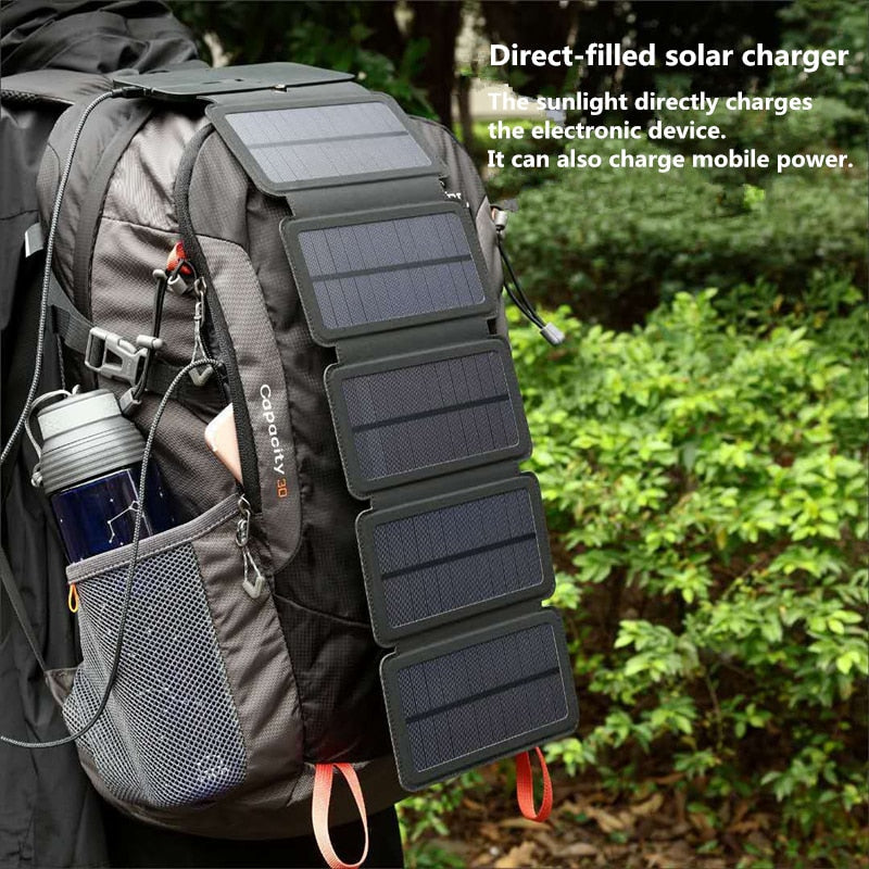 Foldable Portable Solar Panel Phone Charger - Image 0