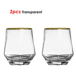 Diamond Shaped Clear Glass Pitcher Set