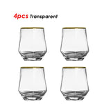 Diamond Shaped Clear Glass Pitcher Set