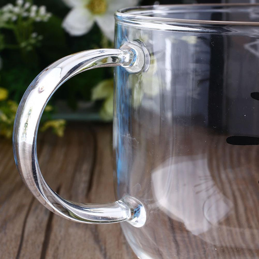 Cute Cat Glass Coffee Cup - Image 3