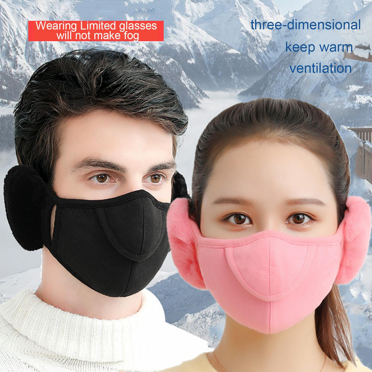 2in1 Unisex Winter Cold Proof Earmuff Mask