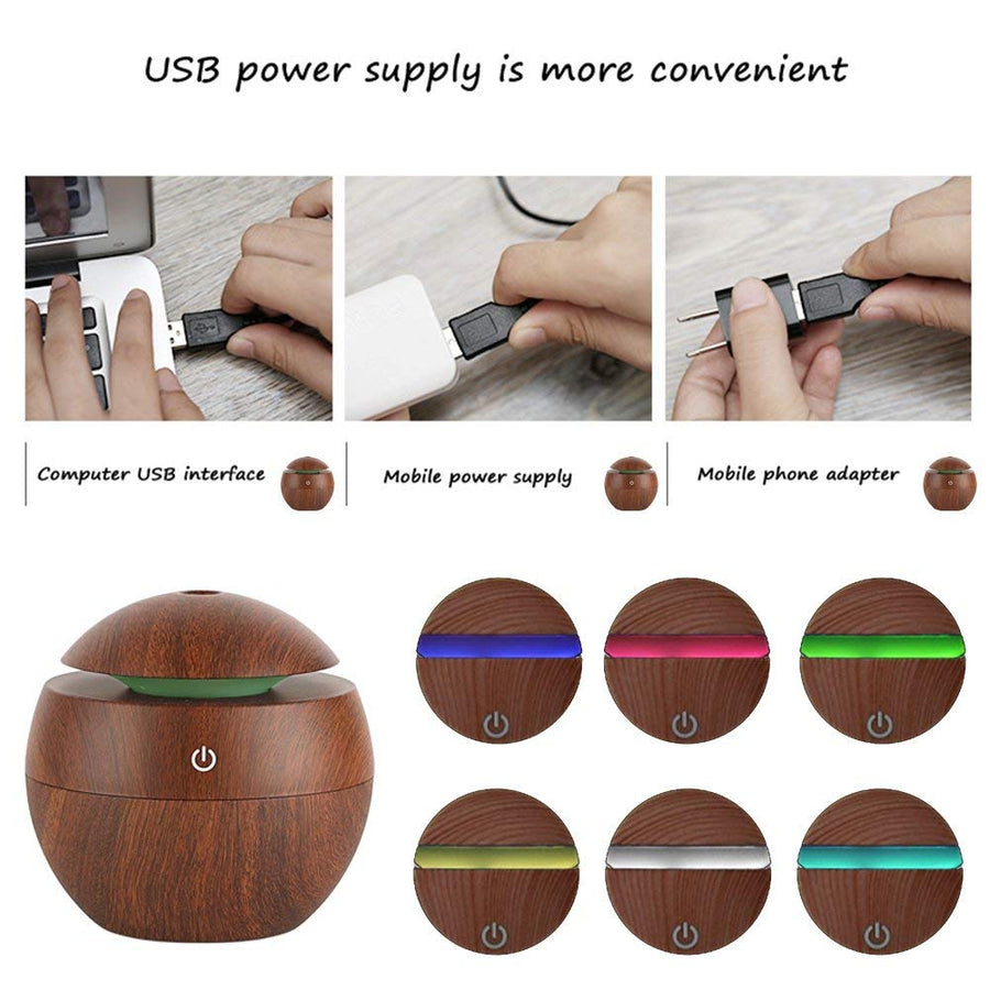 Creative Colorful LED Ultrasonic Aroma Diffuser - Image 1