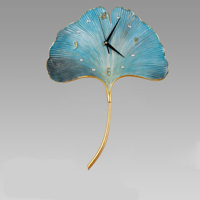 Elegant Leaf Wall Silent Clock - Image 1