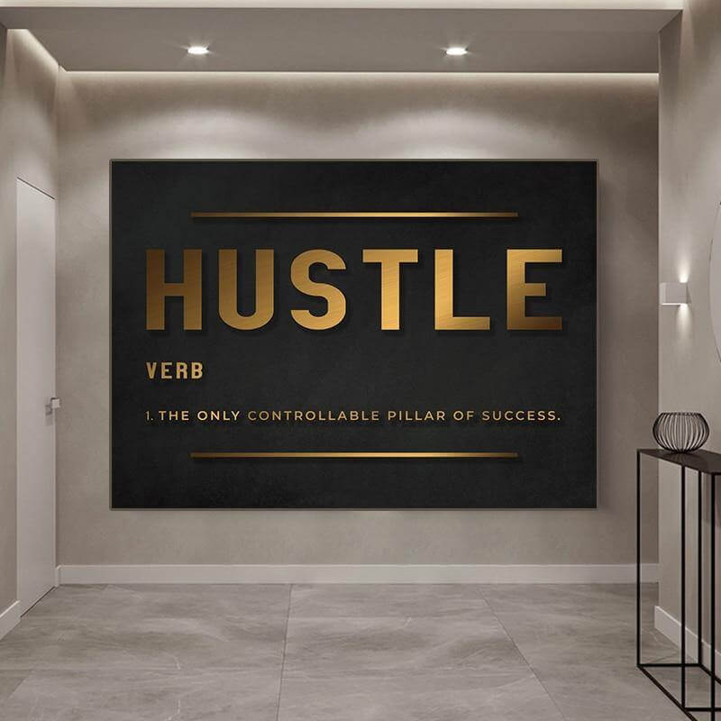 Modern Hustle Inspirational Canvas Wall Posters - Image 0