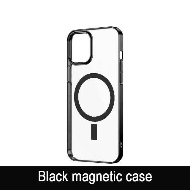 Transparent Magnetic Charger Case for iPhone 12