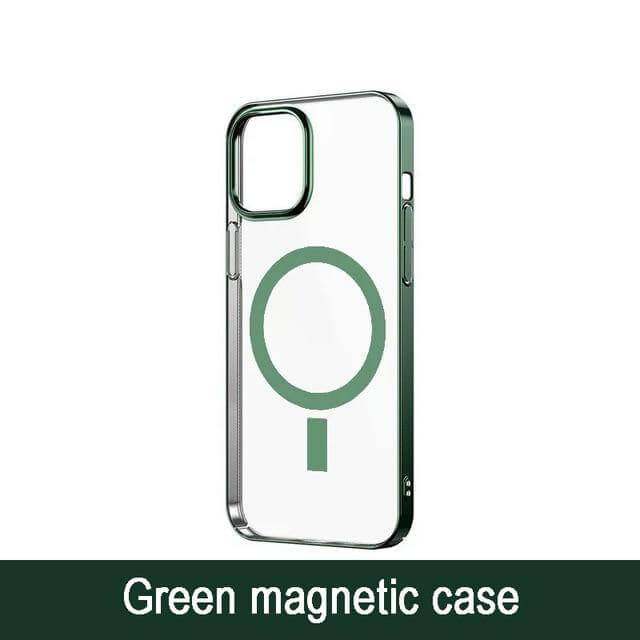 Transparent Magnetic Charger Case for iPhone 12