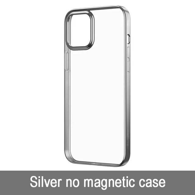 Transparent Magnetic Charger Case for iPhone 12