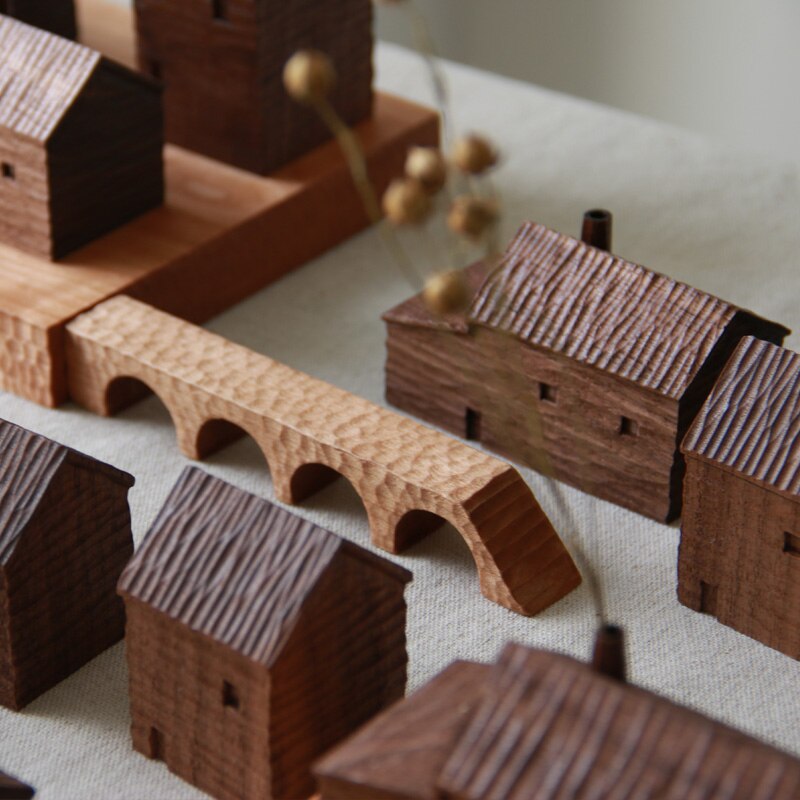 Walnut Miniature Wood House Decor - Image 7
