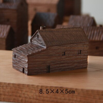 Walnut Miniature Wood House Decor