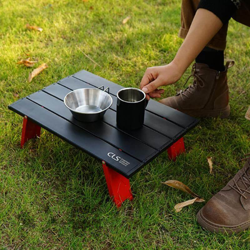 Mini Black Foldable Outdoor Table - Image 0