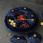 Night Sky Rotatable Ceramic Snack Plate