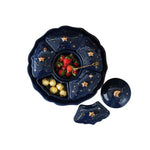 Night Sky Rotatable Ceramic Snack Plate