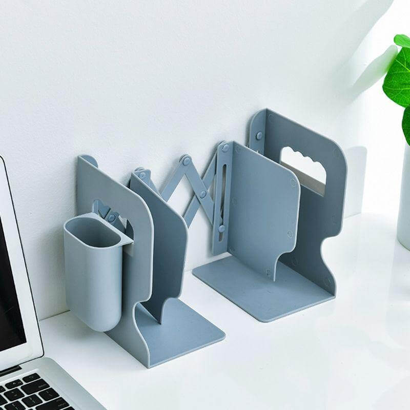 Adjustable Retractable Book Holder with Pen Holder - MaviGadget