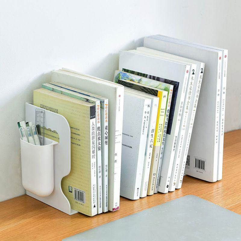 Adjustable Retractable Book Holder with Pen Holder - Image 1