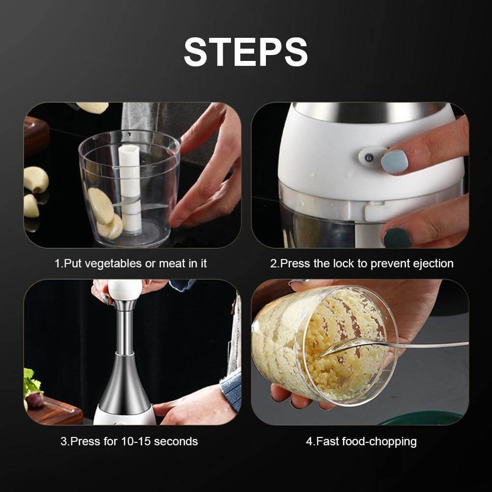 Stainless Steel Quick Garlic Vegetable Chopper