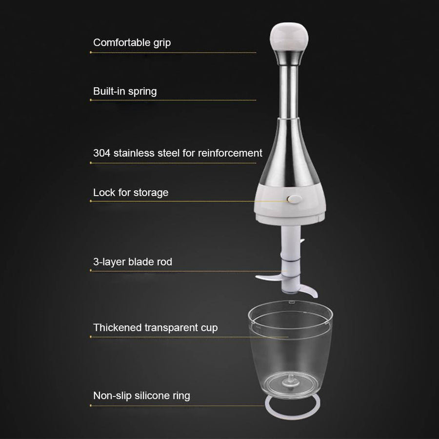 Stainless Steel Quick Garlic Vegetable Chopper - Image 6