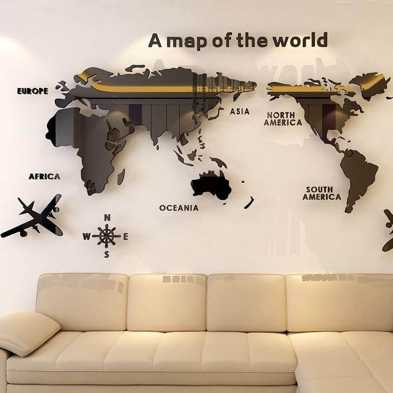 A Map Of the World Wall Art Decoration - Image 0