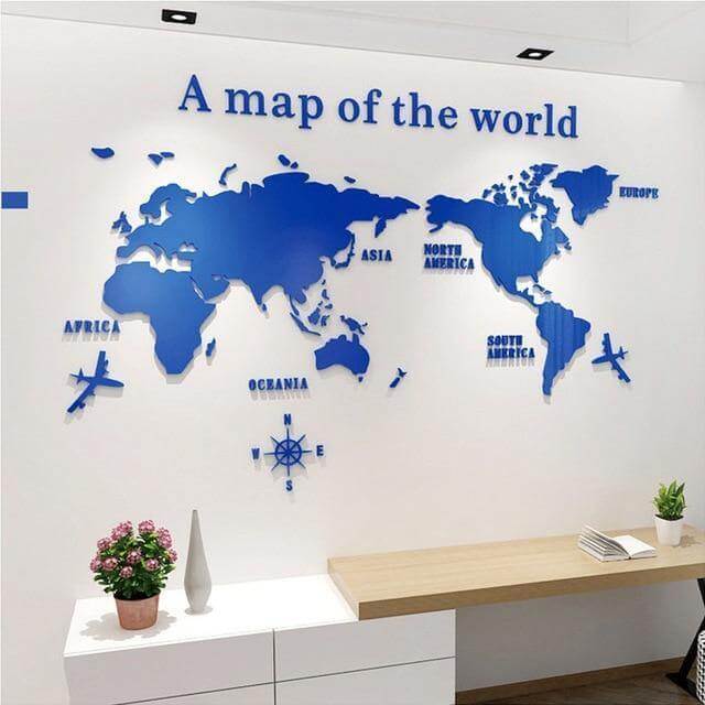 A Map Of the World Wall Art Decoration