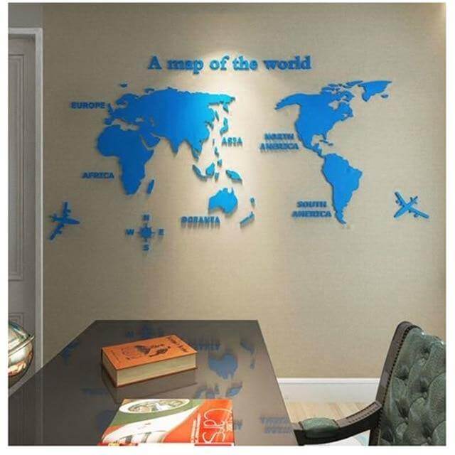 A Map Of the World Wall Art Decoration