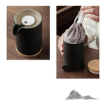 Portable Travel Ceramic Mountain Teapot With 3 Cups - MaviGadget