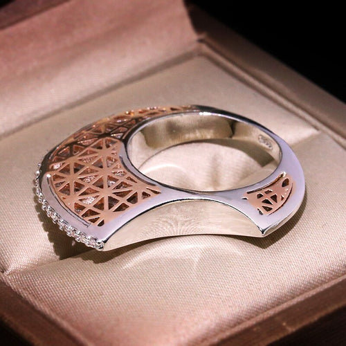 Zirconium Moon Shape Personality Ring - Image 0