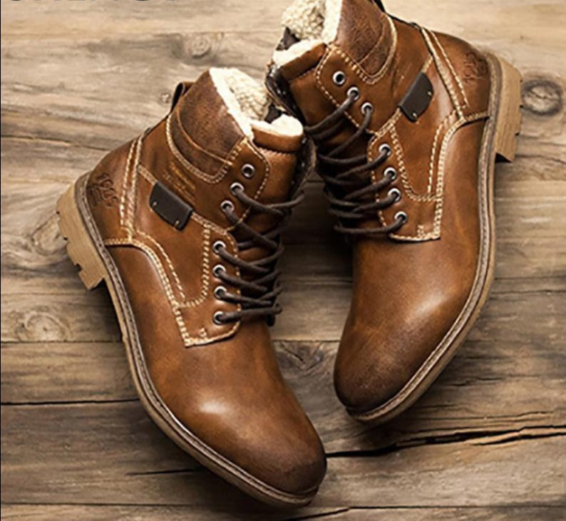 Fashion Vintage Style Male Winter Boots - Image 13