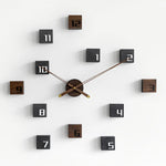 Nordic Creative Self Adhesive Wooden Wall Clock