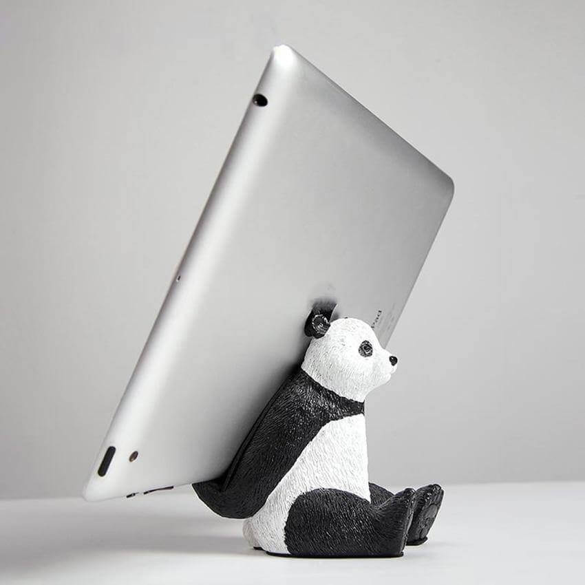 Sitting Panda Resin Phone Holder - Image 0