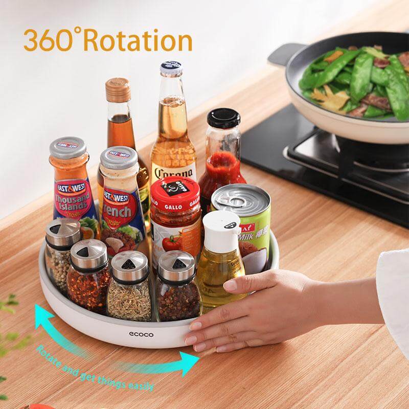 360° Rotating Tray Seasoning Bottle Organizer