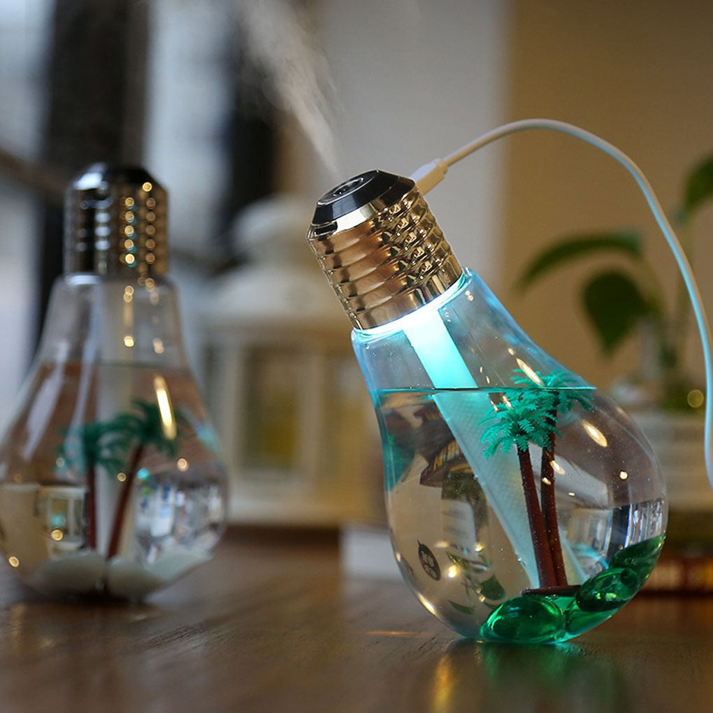 Colorful Light Bulb Air Humidifier