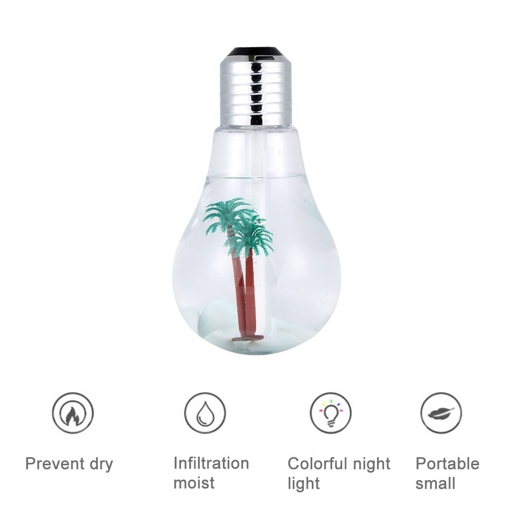 Colorful Light Bulb Air Humidifier