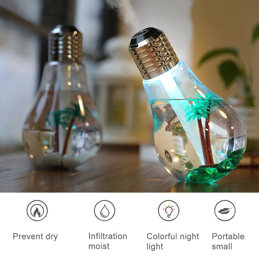 Colorful Light Bulb Air Humidifier · Mavigadget