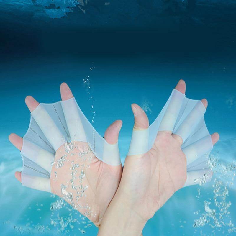 Silicone Webbed Swimming Gloves - Image 2