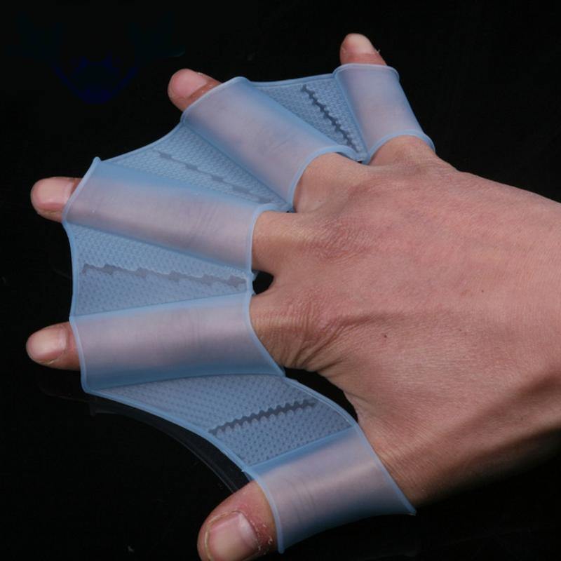 Silicone Webbed Swimming Gloves - Image 1