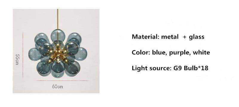 Glass Bubbly Parlor Pendant Lamp - Image 3