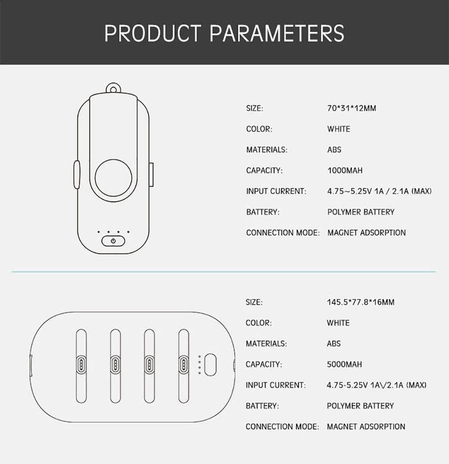 Replaceable Portable Magnetic Mini Power Bank - Image 4