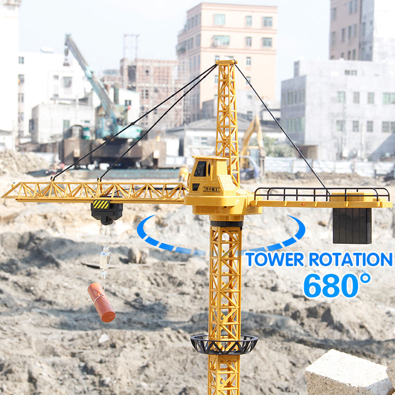 Remote Control Rotating Kids Toy Construction Crane - Image 1